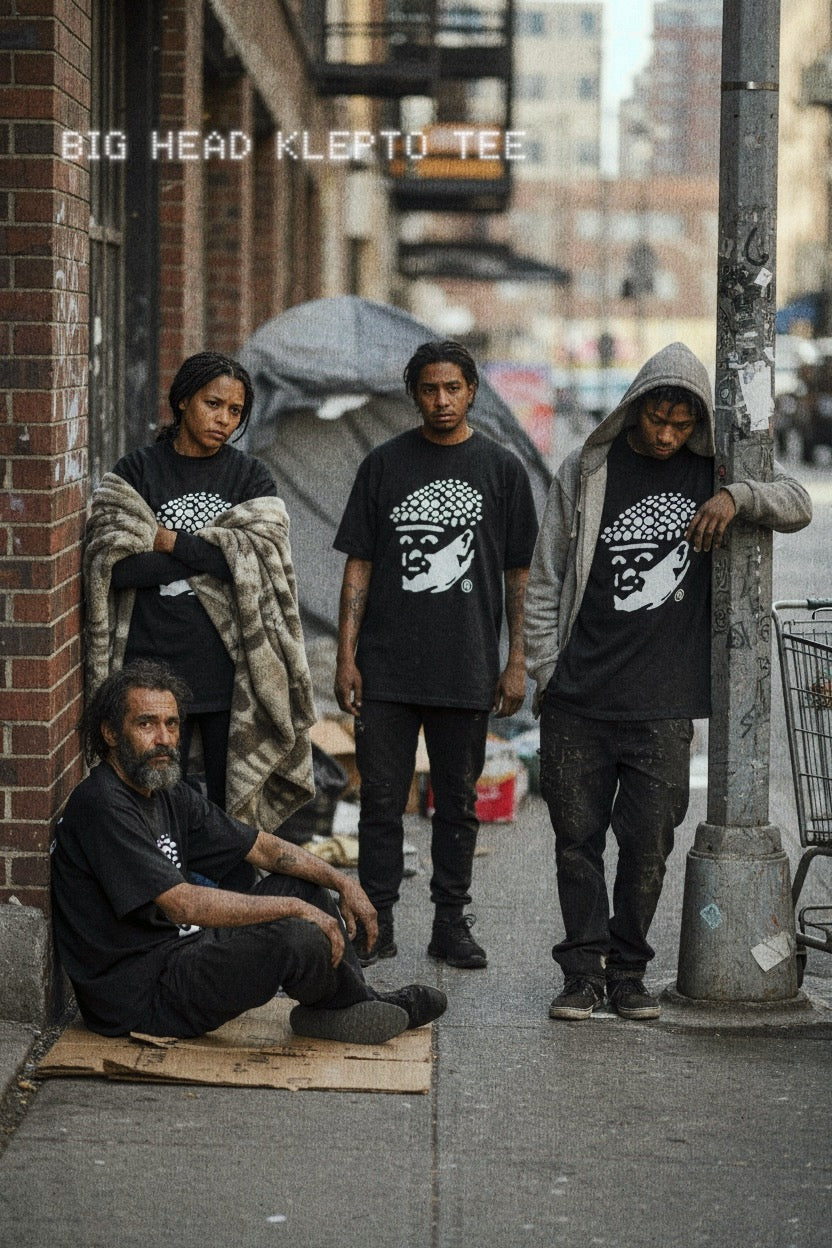 BIG HEAD KLEPTO TEE - BLACK