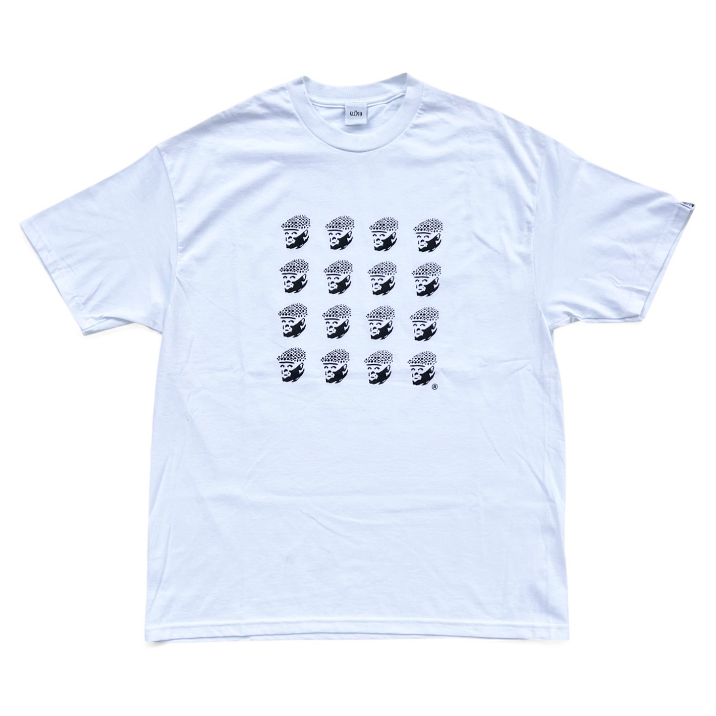 KLEPTO HEAD GRID TEE - WHITE
