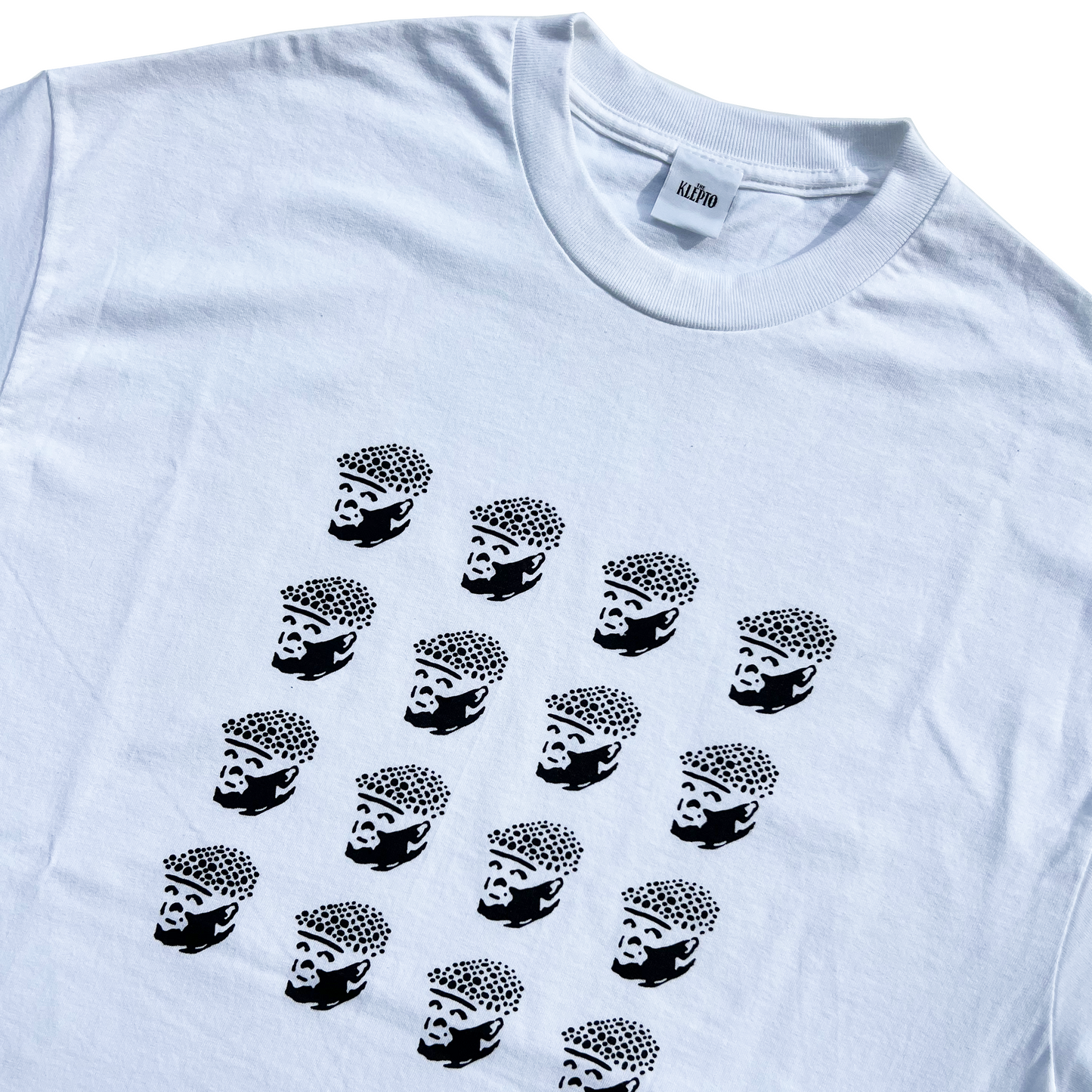 KLEPTO HEAD GRID TEE - WHITE