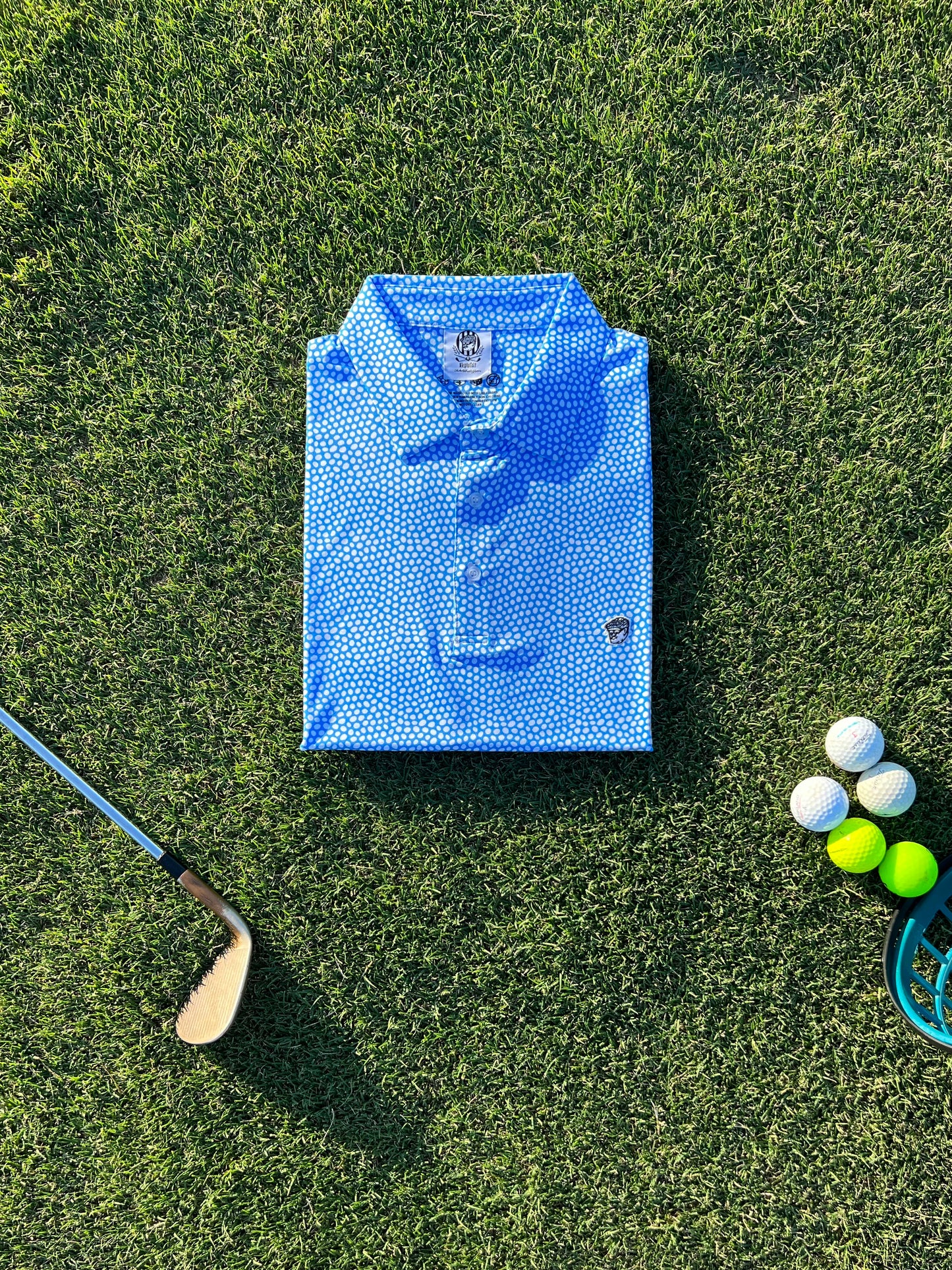 The Klepto Dot Polo - Sky Blue