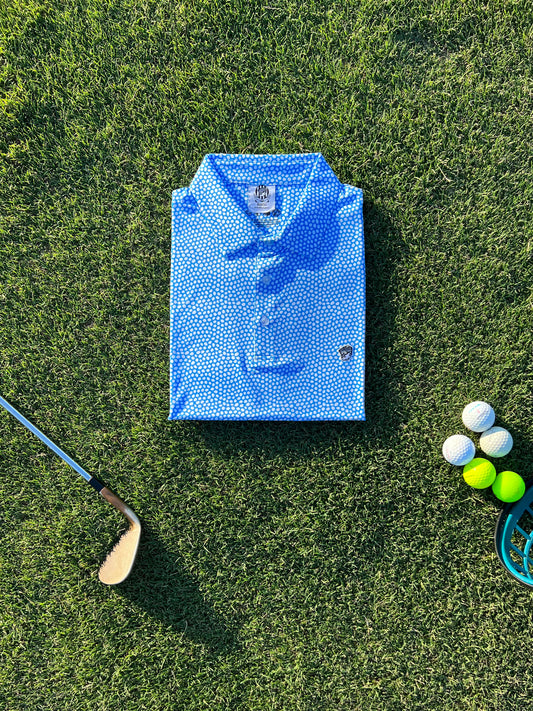 The Klepto Dot Polo - Sky Blue