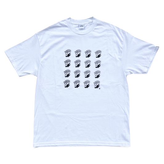 KLEPTO HEAD GRID TEE - WHITE
