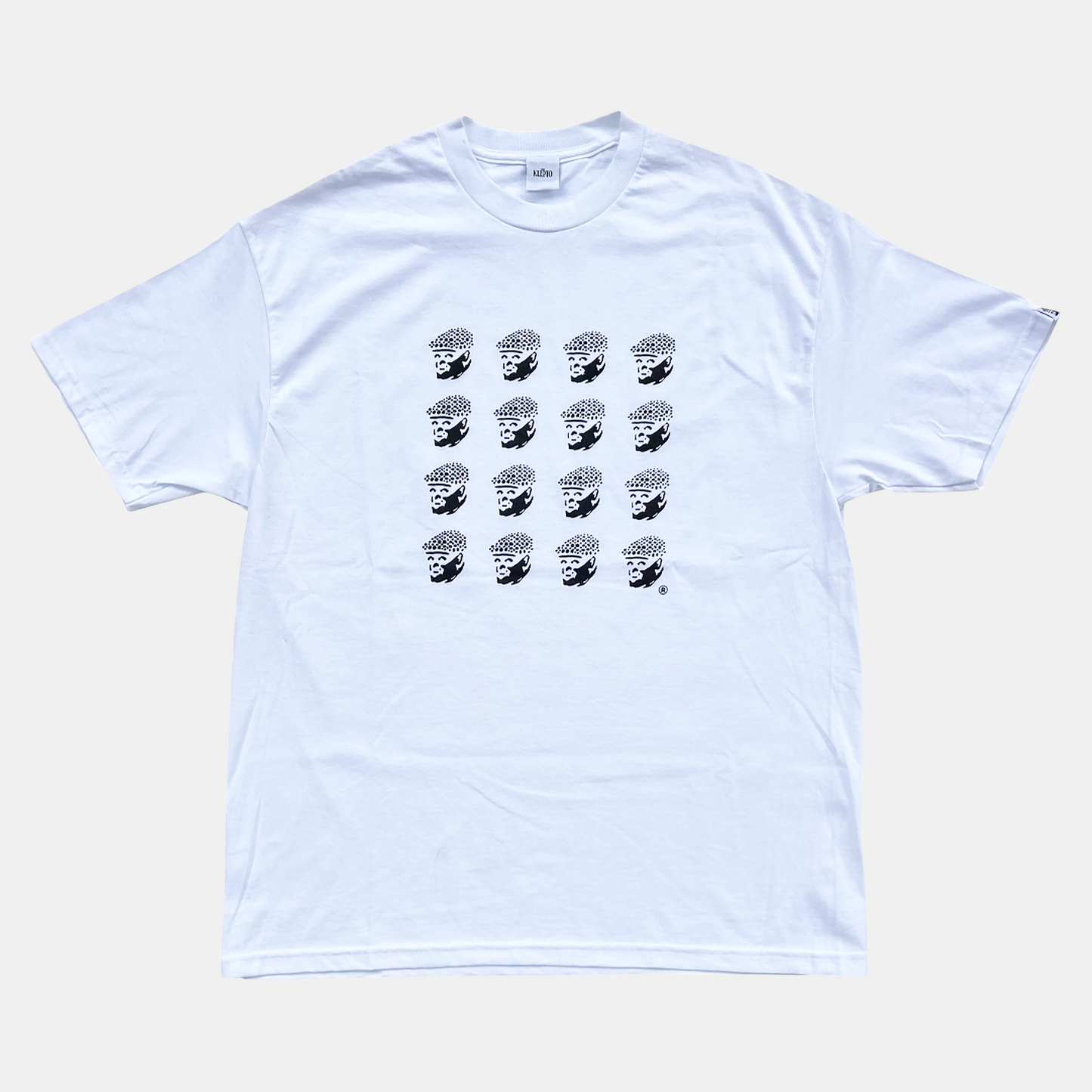 KLEPTO HEAD GRID TEE - WHITE