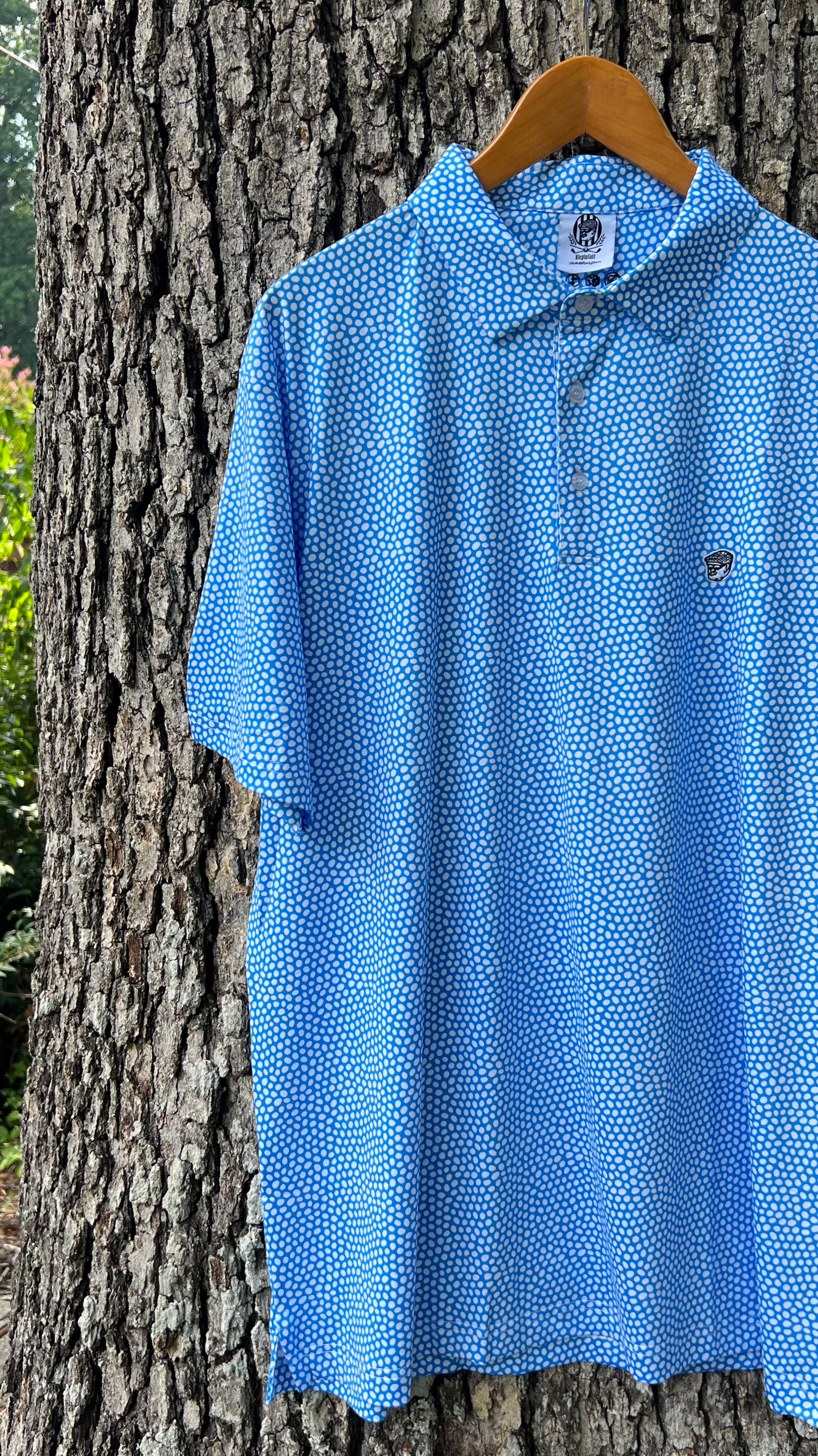 The Klepto Dot Polo - Sky Blue