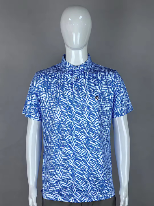 The Klepto Dot Polo - Sky Blue